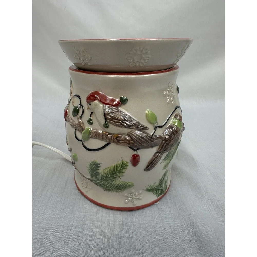 Yankee Candle CHRISTMAS LIGHTS & WINTER BIRDS Tart WAX MELT WARMER Electric